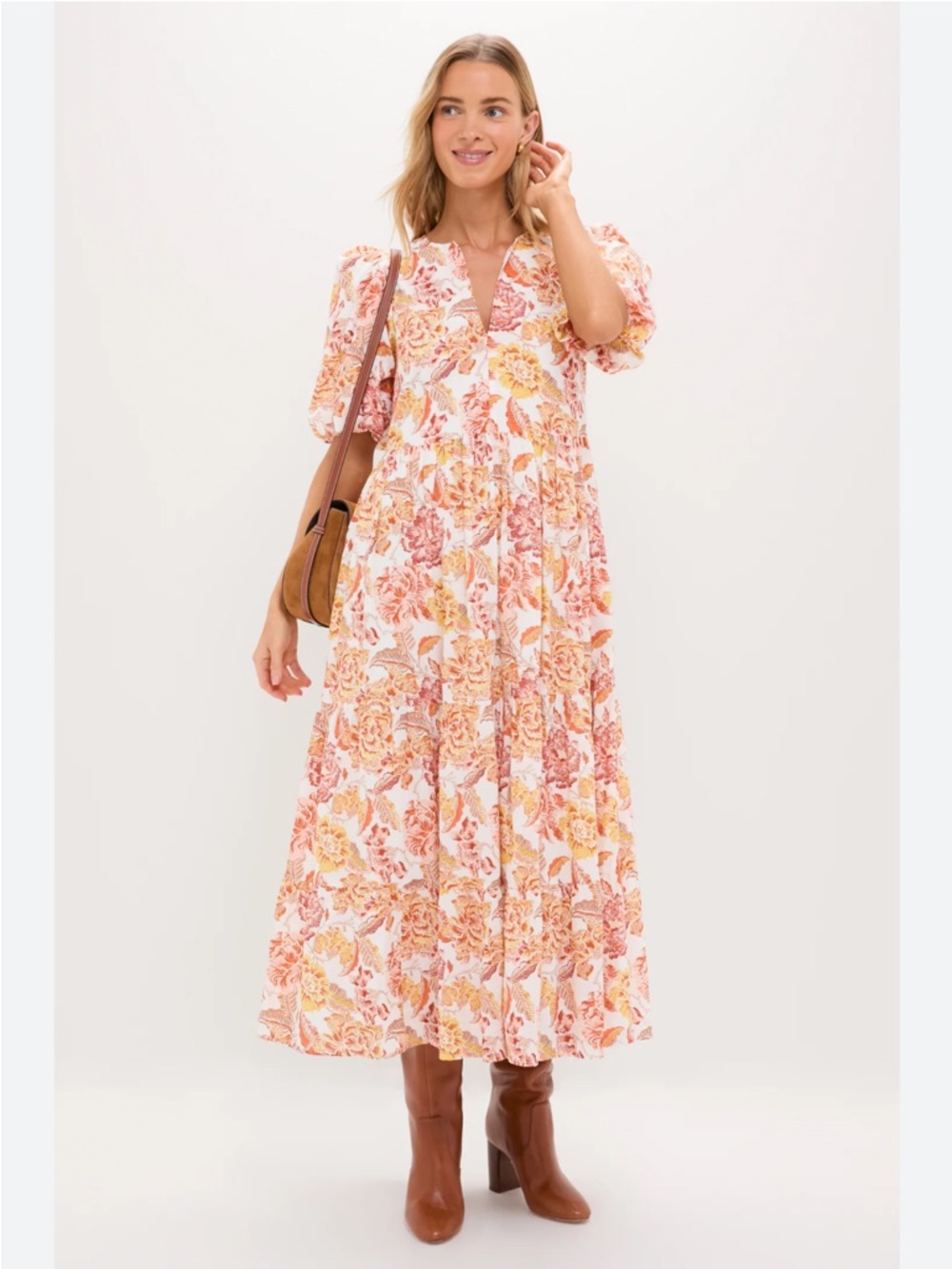 Hyacinth House Cisco Floral Maxi Dress - Pink & Yellow